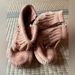 Minnetonka Leather Fringe Toddler Boots